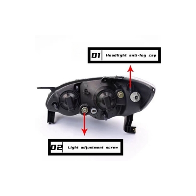 BYD F3 F3R 16.10- Montagem de faróis de automóveis de segunda geração com fácil instalação